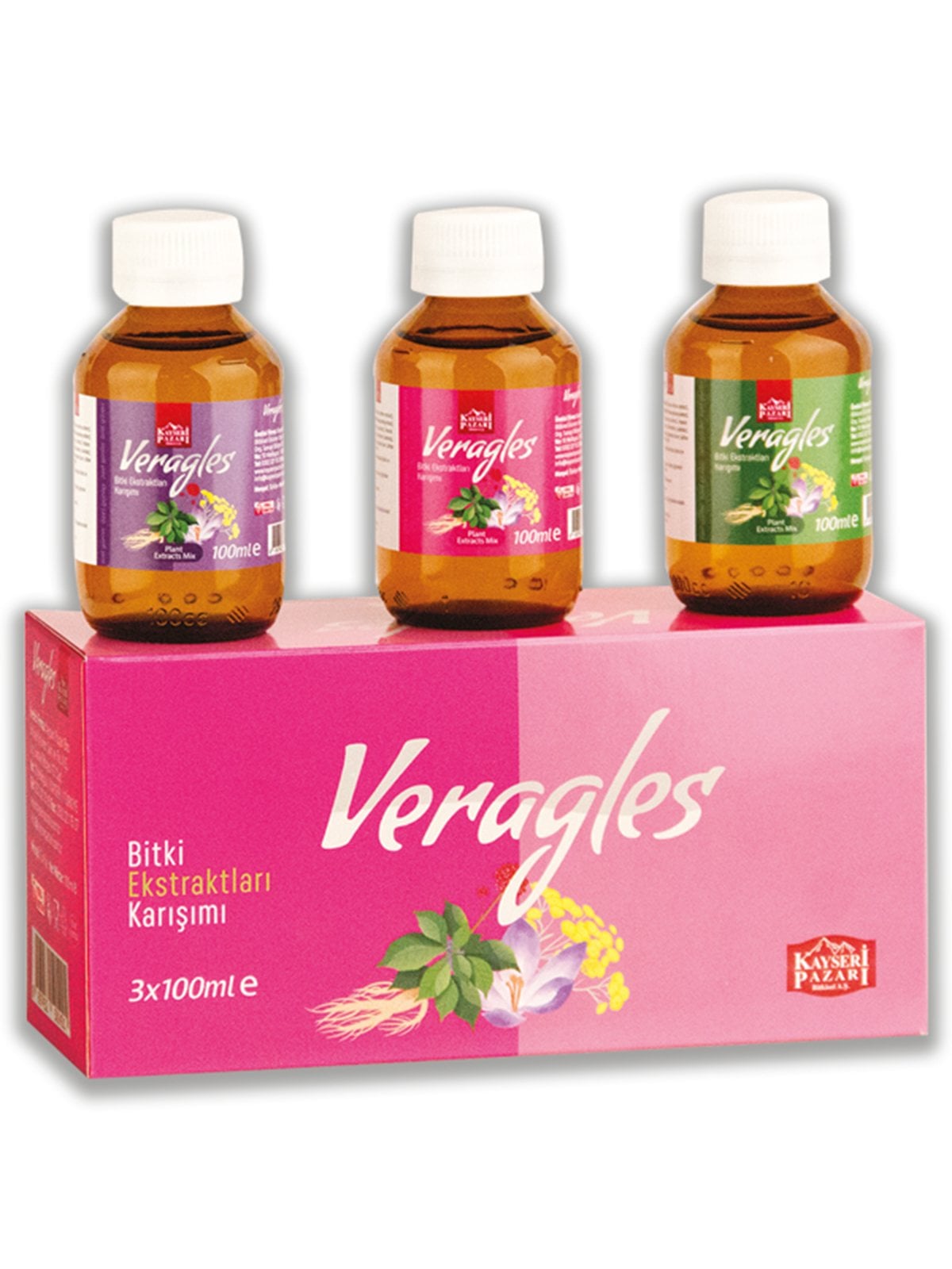 VERAGLES 3 ADET 100 ML BİTKİ KARIŞIMI