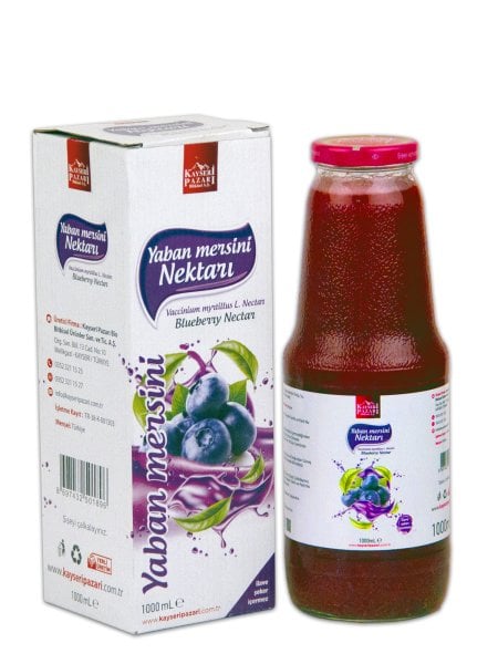 Yaban Mersini Suyu Nektarı 1000 ml Cam Şişe